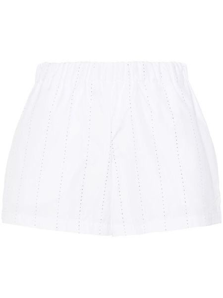 rhinestone-embellished cotton short