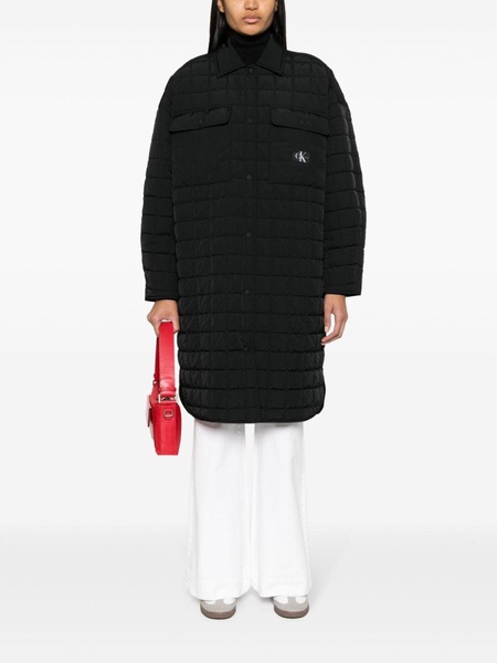 button-up quilted coat