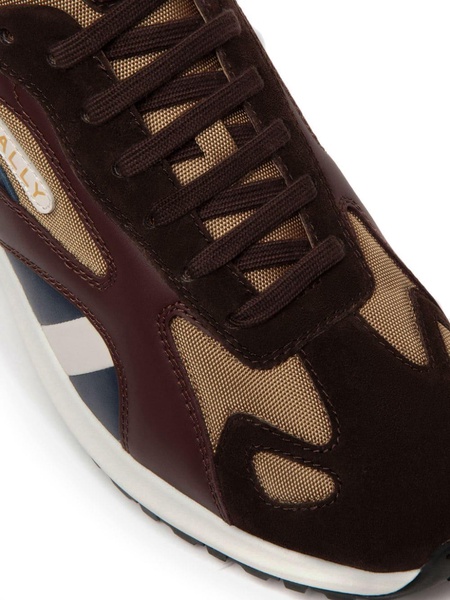 lace-up panelled sneakers