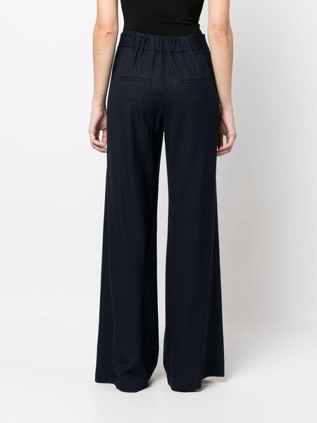 box-pleated wide-leg trousers