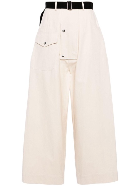 high-waist wide-leg trousers 