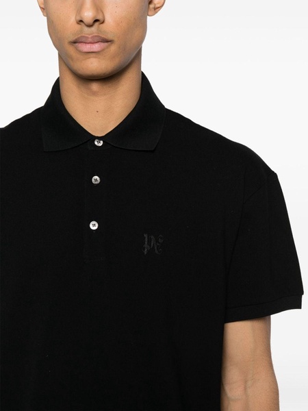 logo-embroidered cotton polo shirt