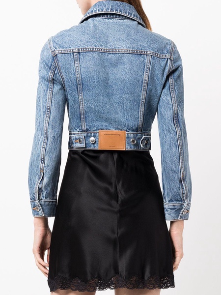 cropped denim trucker jacket