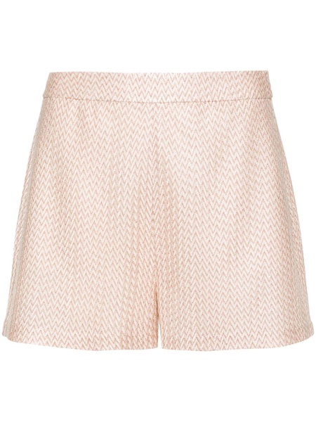 zigzag-woven lurex-detailing shorts