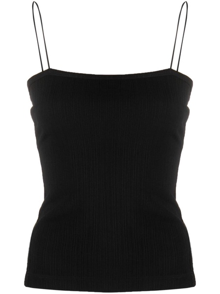 spaghetti-strap ribbed top