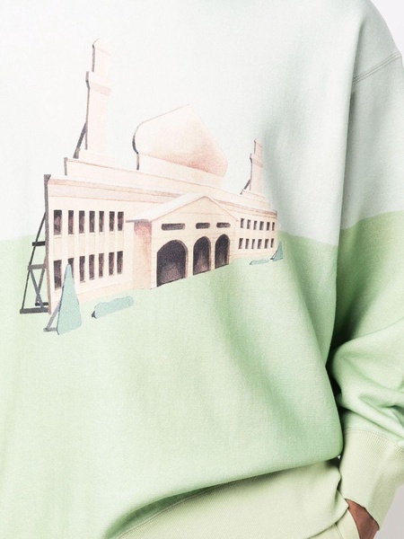 building-print sweatshirt