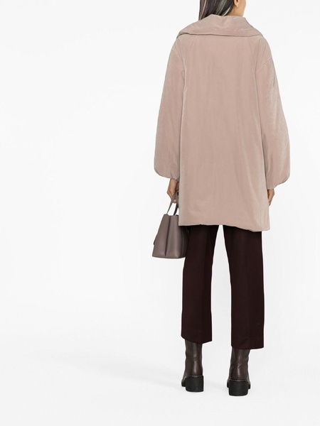 asymmetric zip-fastening coat