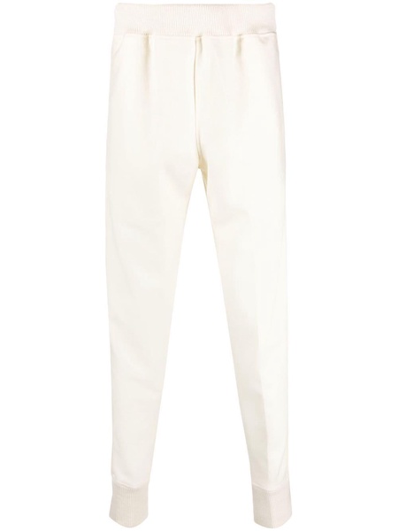 elasticated-waistband wool track pants