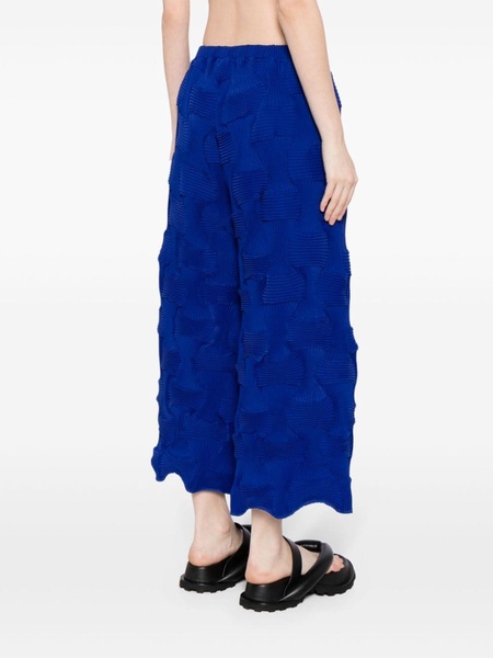 wide-leg waffle trousers