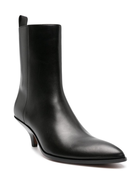 18mm pointed-toe leather boots