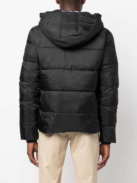 padded drawstring hood jacket