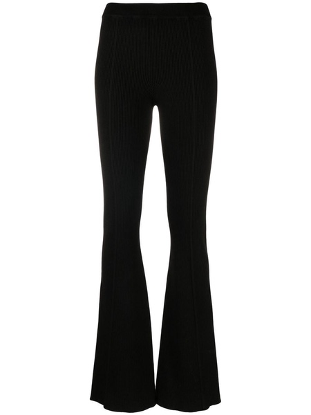 flared knitted trousers