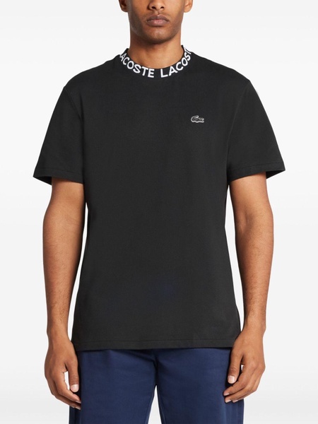 logo-collar cotton pique T-shirt