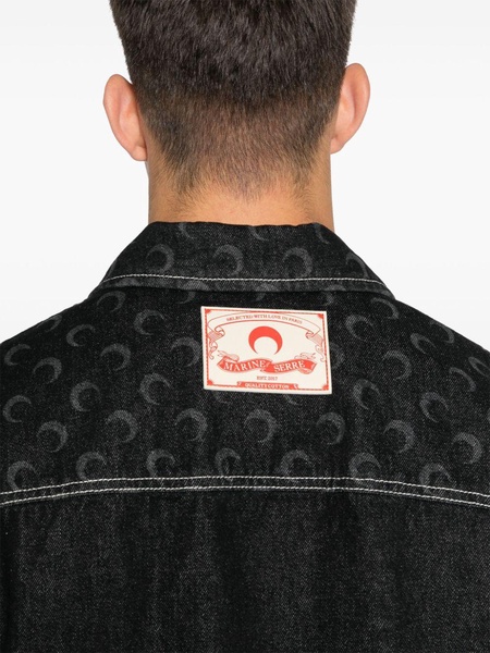 Moon-laser denim overshirt