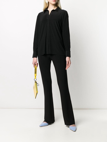 high waisted straight-leg trousers