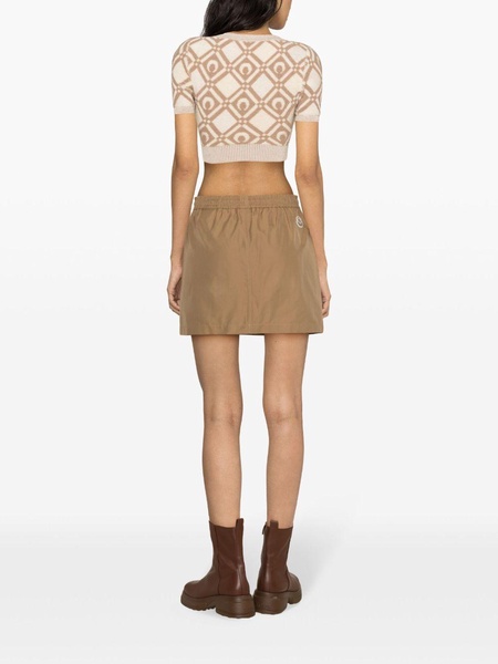 drawstring cargo miniskirt