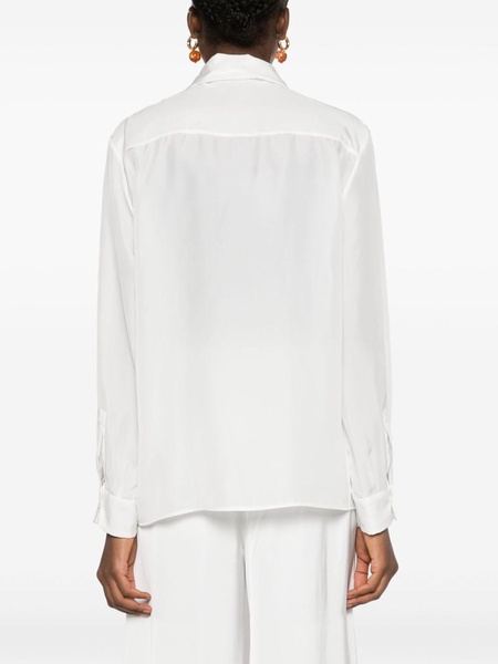 long-sleeve silk shirt