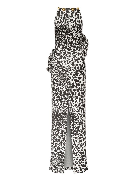 dalmatian-jacquard maxi dress