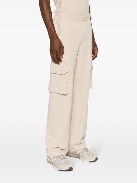 logo-patch cotton cargo trousers