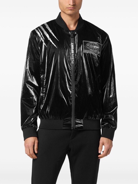 Crease bomber jacket