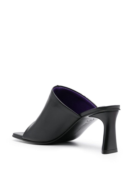 Black 75 Elsa Faux-Leather Mules