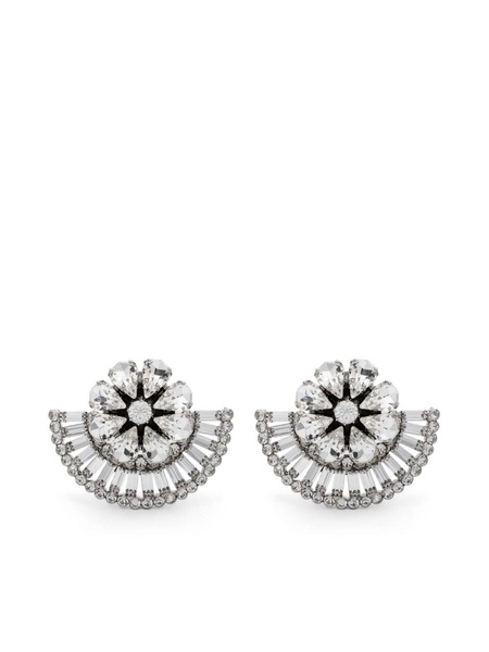 crystal-embellished clip-on earrings