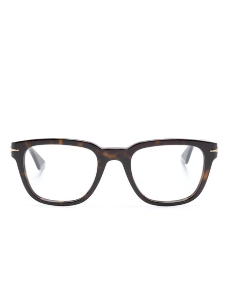 tortoiseshell-effect square-frame glasses