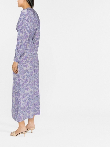 Myrala paisley-print midi-length dress