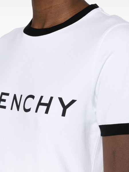 White/Black logo-print cotton T-shirt