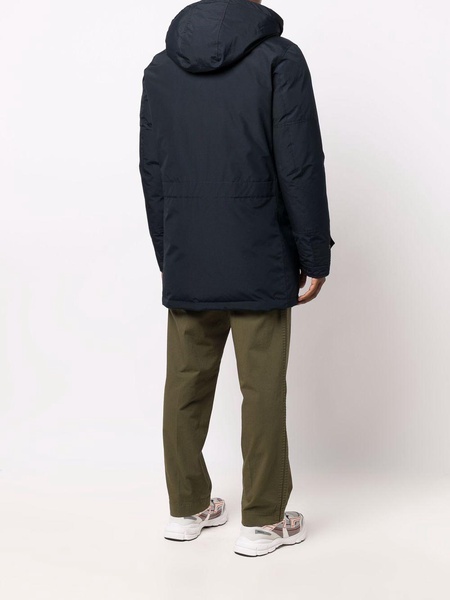 padded zip-up hooded coat