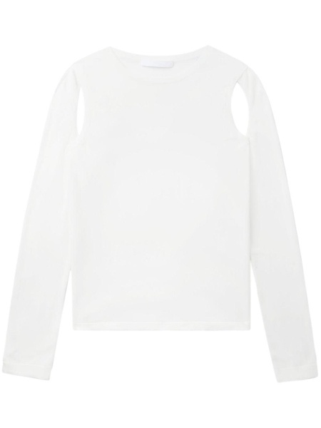 cut-out fine-knit jumper