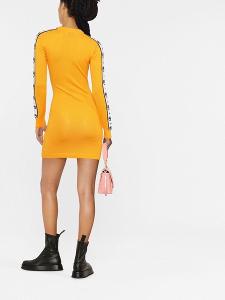 logo-tape mini knitted dress 