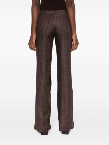 Newport pleated flared trousers