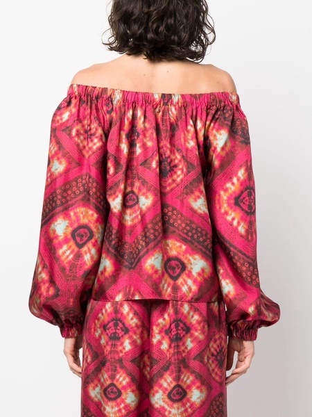 Nadya off-shoulder silk blouse