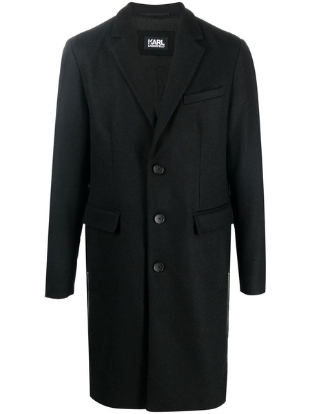 single-breasted wool coat 