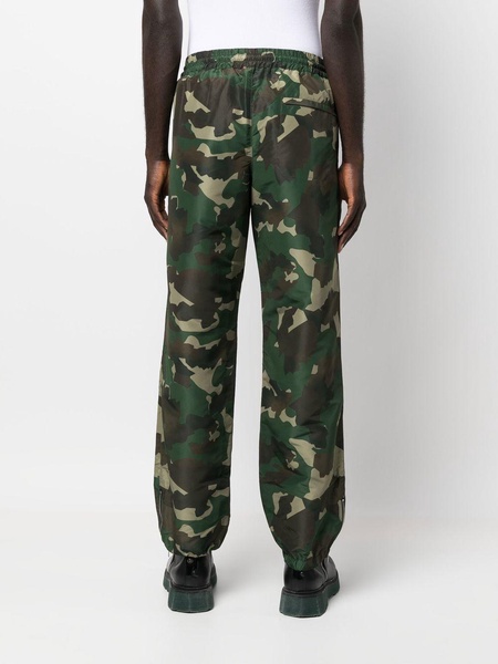 Camo logo-patch track-pants