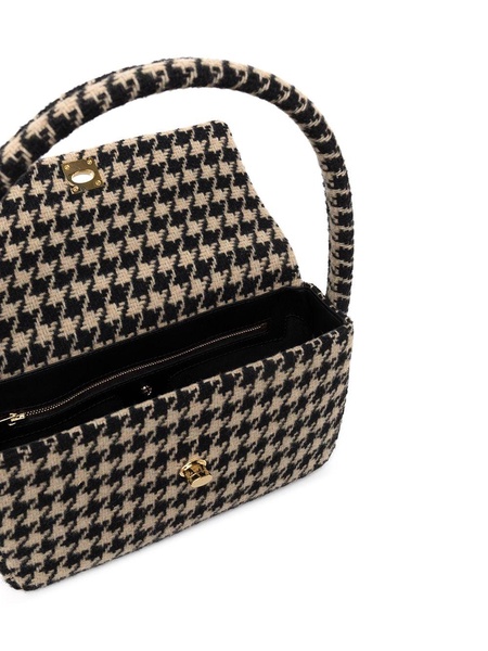 Nico houndstooth logo-clasp shoulder bag