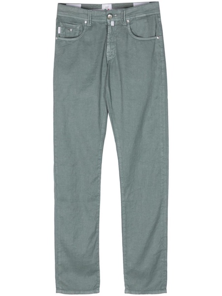 mid-rise tapered trousers  