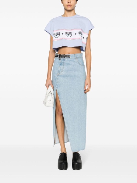 Maxi Logomania cropped T-shirt