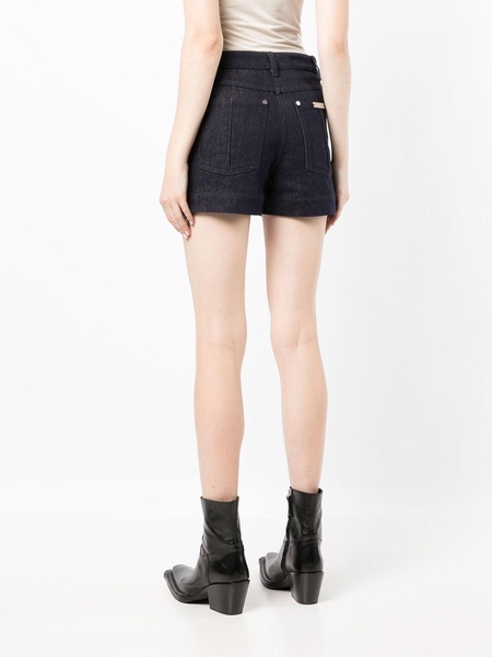 high-waisted denim shorts