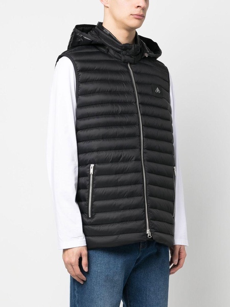 zip-up hooded gilet