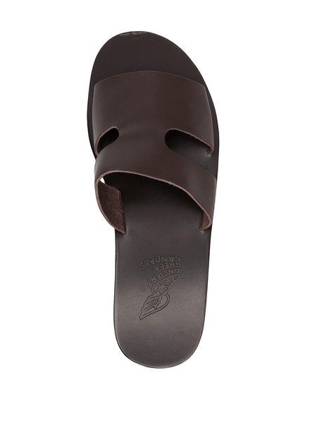 double-strap leather sandals 