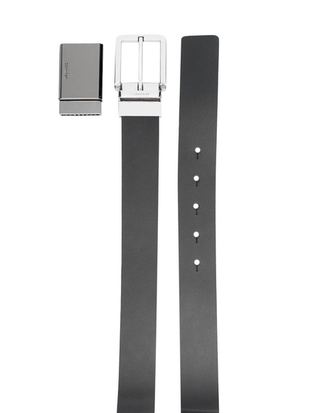 two-buckle leather belt