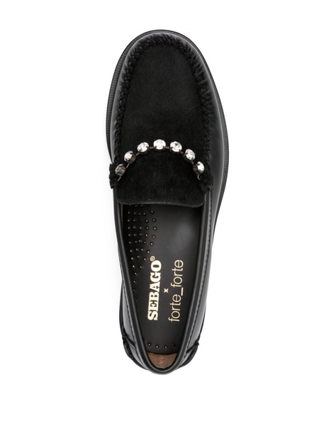 crystal-embellished loafers