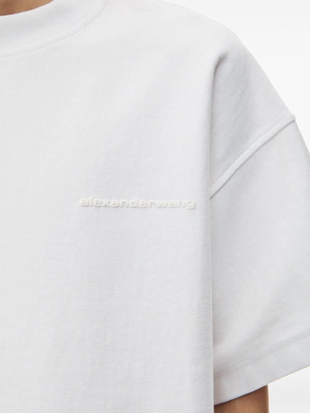 logo-embossed cotton T-shirt