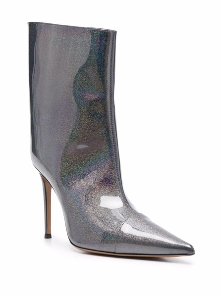 shine finish pointed toe boots 