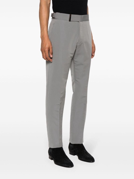 mid-rise tailored trousers