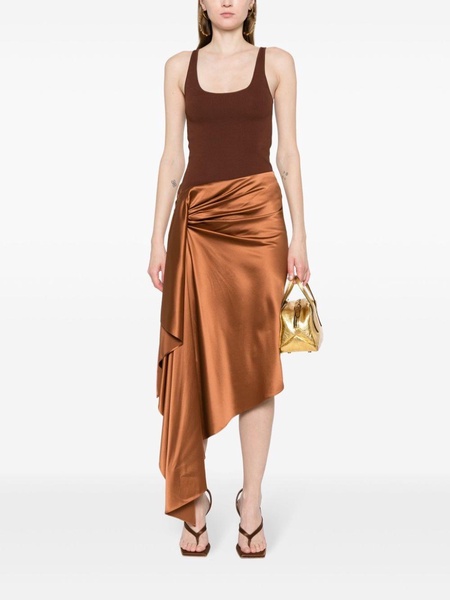 Cusco silk midi skirt