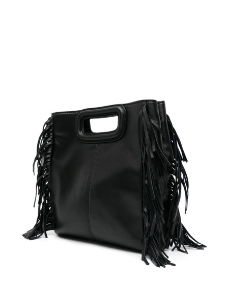 M fringed leather tote bag