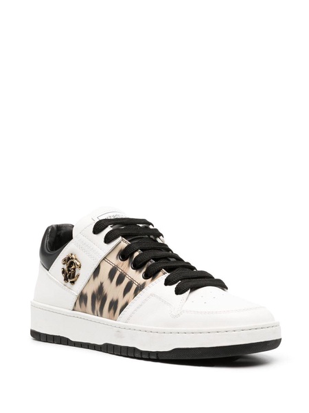 jaguar-print mirror-snake sneakers